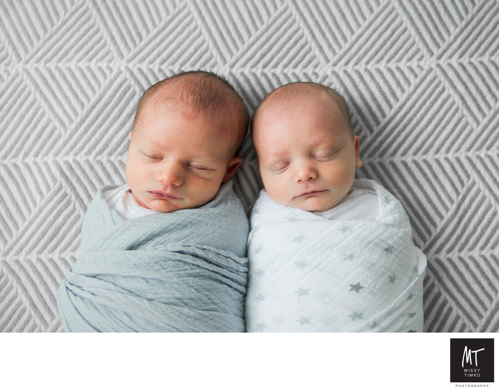 Newborn Twin Portrait Photography Pittsburgh by MTP