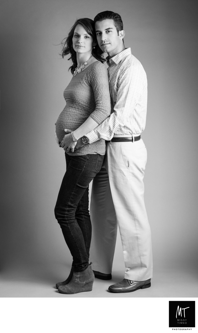 Couples Portrait for Maternity Studio Session Pittsburgh