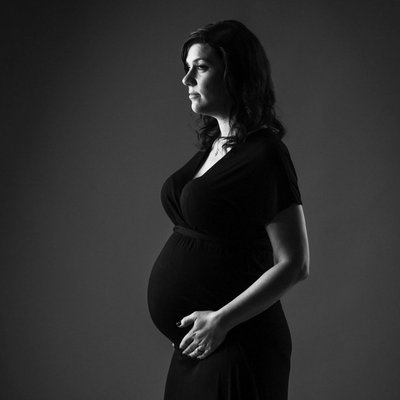 Dramatic Studio Maternity Portrait Pittsburgh