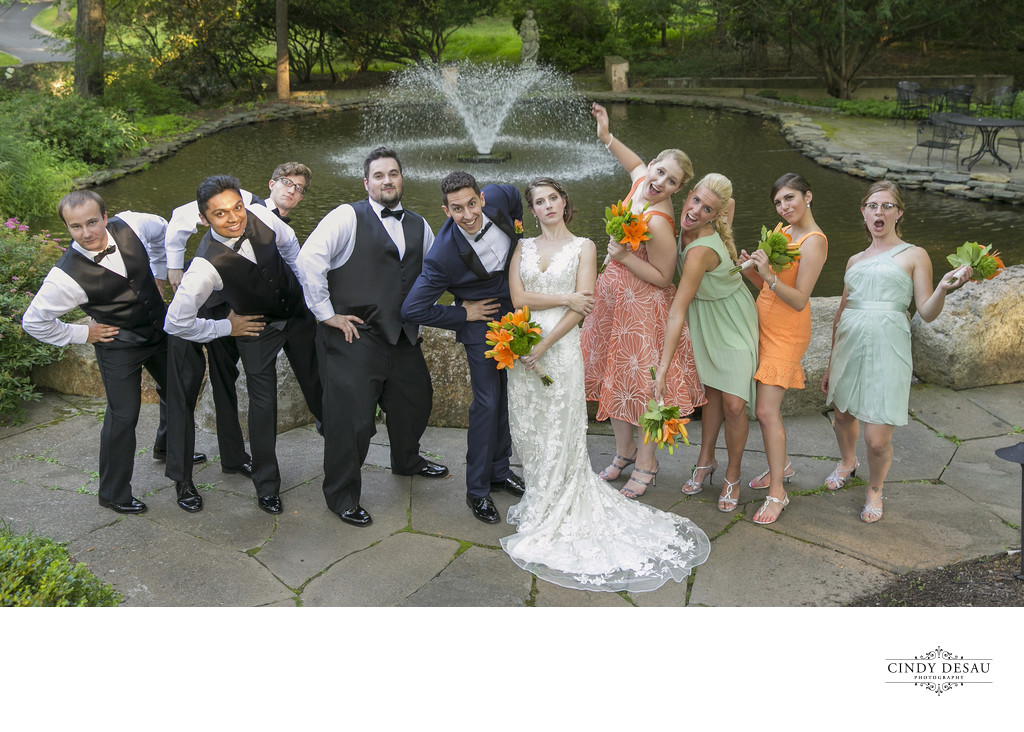 Bridal Party Strikes a Pose Wedding Photographer