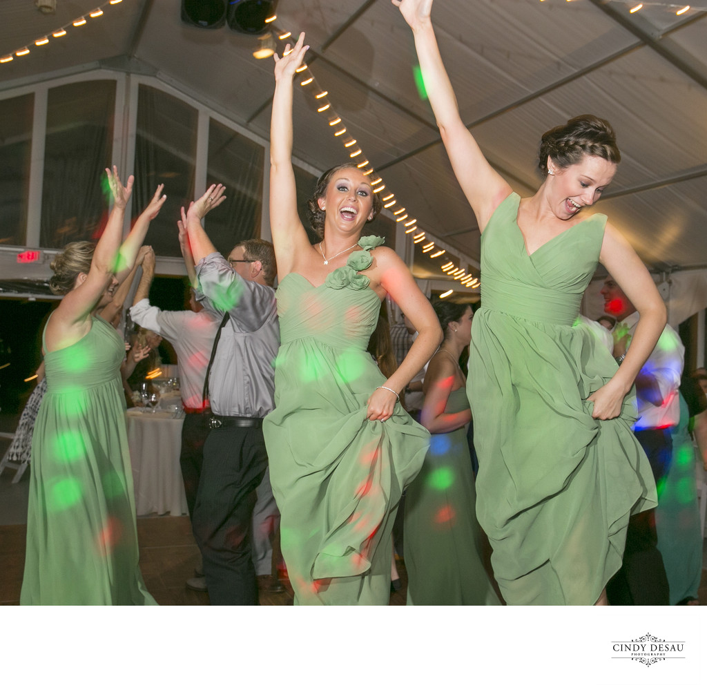 Jumping Bridesmaids in Washington's Crossing Photographer