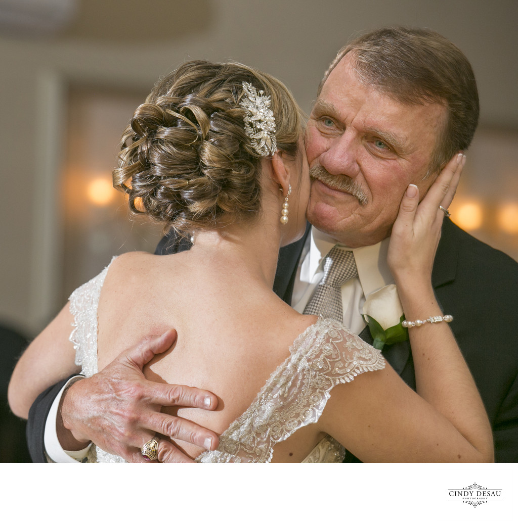 Dad Crying Dancing with His Daughter Wedding Photograph 
