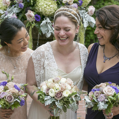 Wonderful Candid Moment of Laughing Bride and Bridesmaids