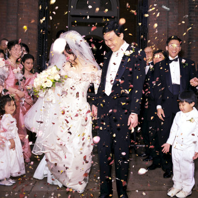 Rose Petal Confetti at Philadelphia Chinese Wedding