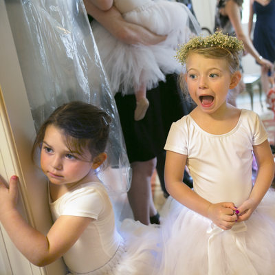 Expressive Flower Girls React to Seeing the Bride