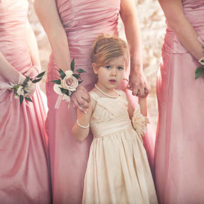 Pretty in Pink Flower Girl Ceremony Photo

