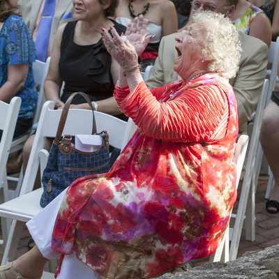 Grandmom Applauds Wedding in New Hope Photos