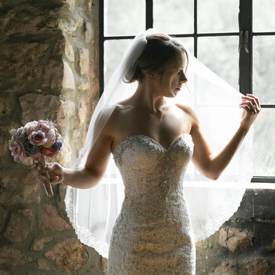 Picturesque Photo of Bride at Holly Hedge Estate