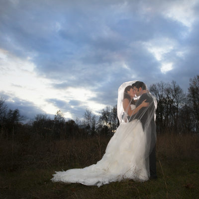 Sunset in the Field: New Hope Wedding Photographer