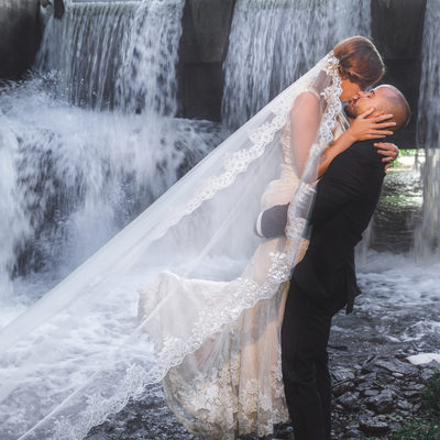 The Kiss at Lambertville waterfall