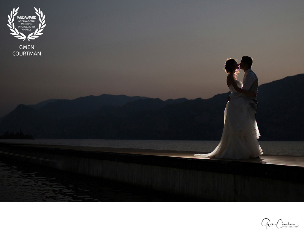 Romantic night photos on Lake Garda.