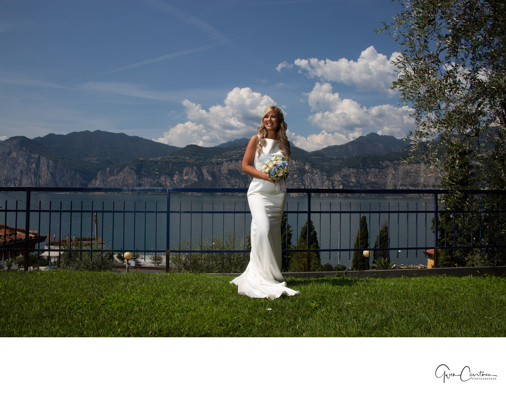 Posing in Malcesine, Lake Garda, Italy