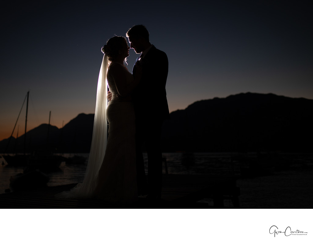 Silhouette photos Lake Garda Malcesine.