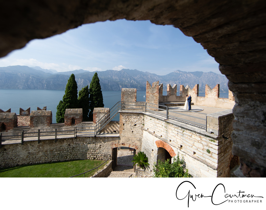 Castle with a Lakeview over Lake Garda, Italy