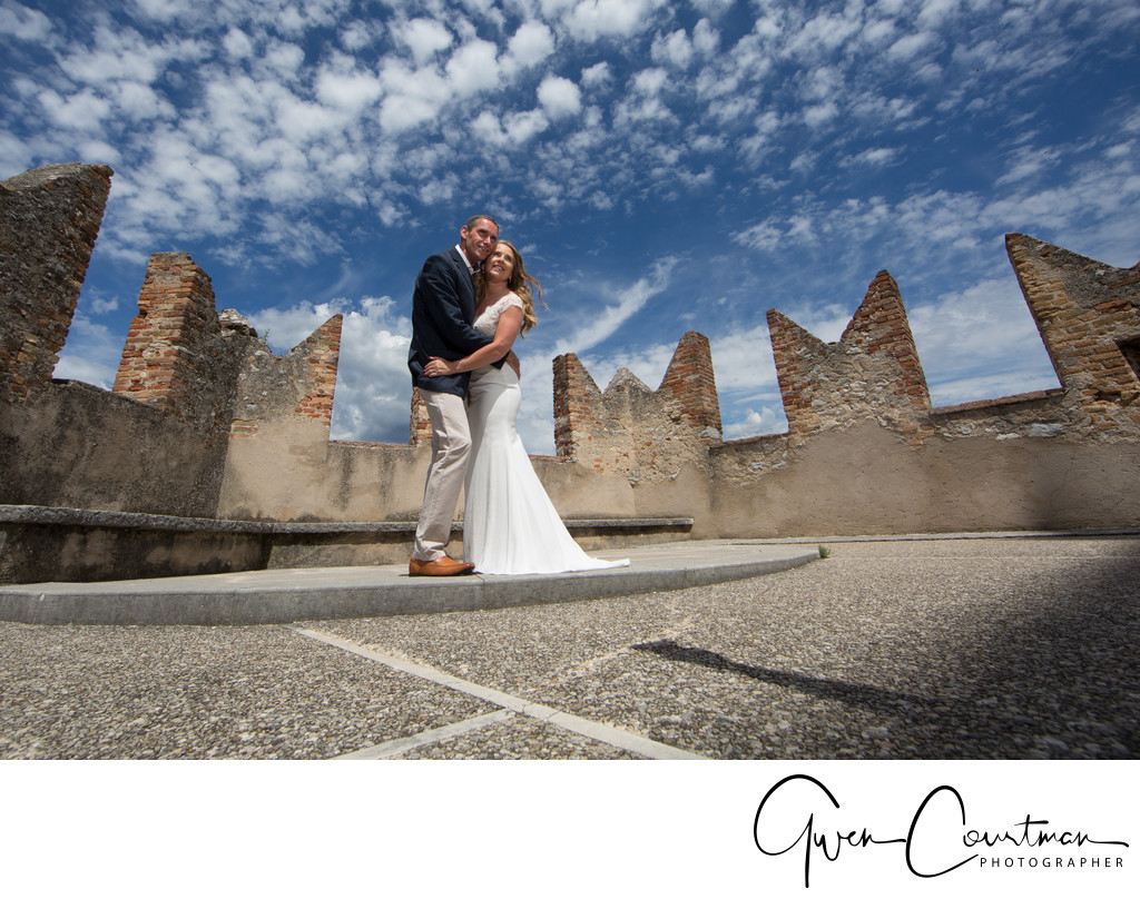 Bridal Couple, Malcesine Castle, Lake Garda, Italy