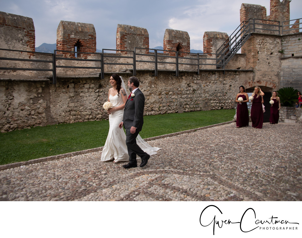 Chantelle and James, Malcesine Castle , Italy