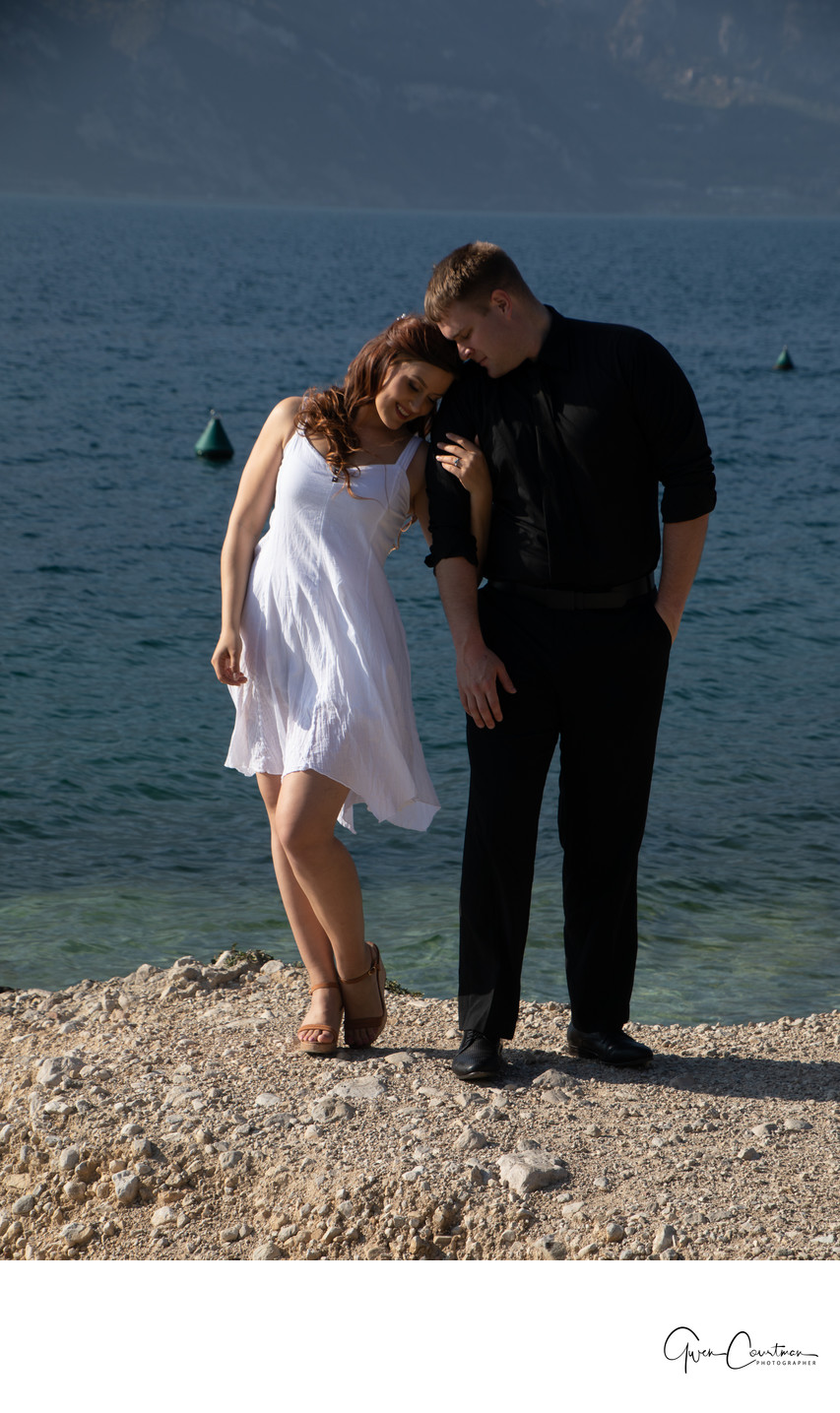 Pre Wedding Engagement photo shoot on Lake Garda.