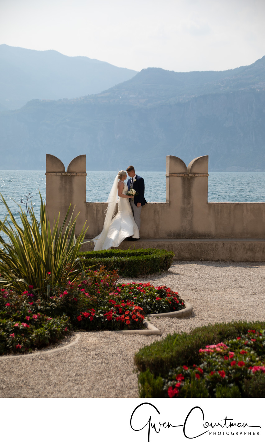 Romance in the gardens of the Captain's Palace, Italy