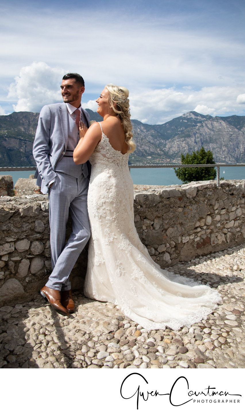 Mark and Gemma , Castle of Malcesine, Lake Garda, Italy