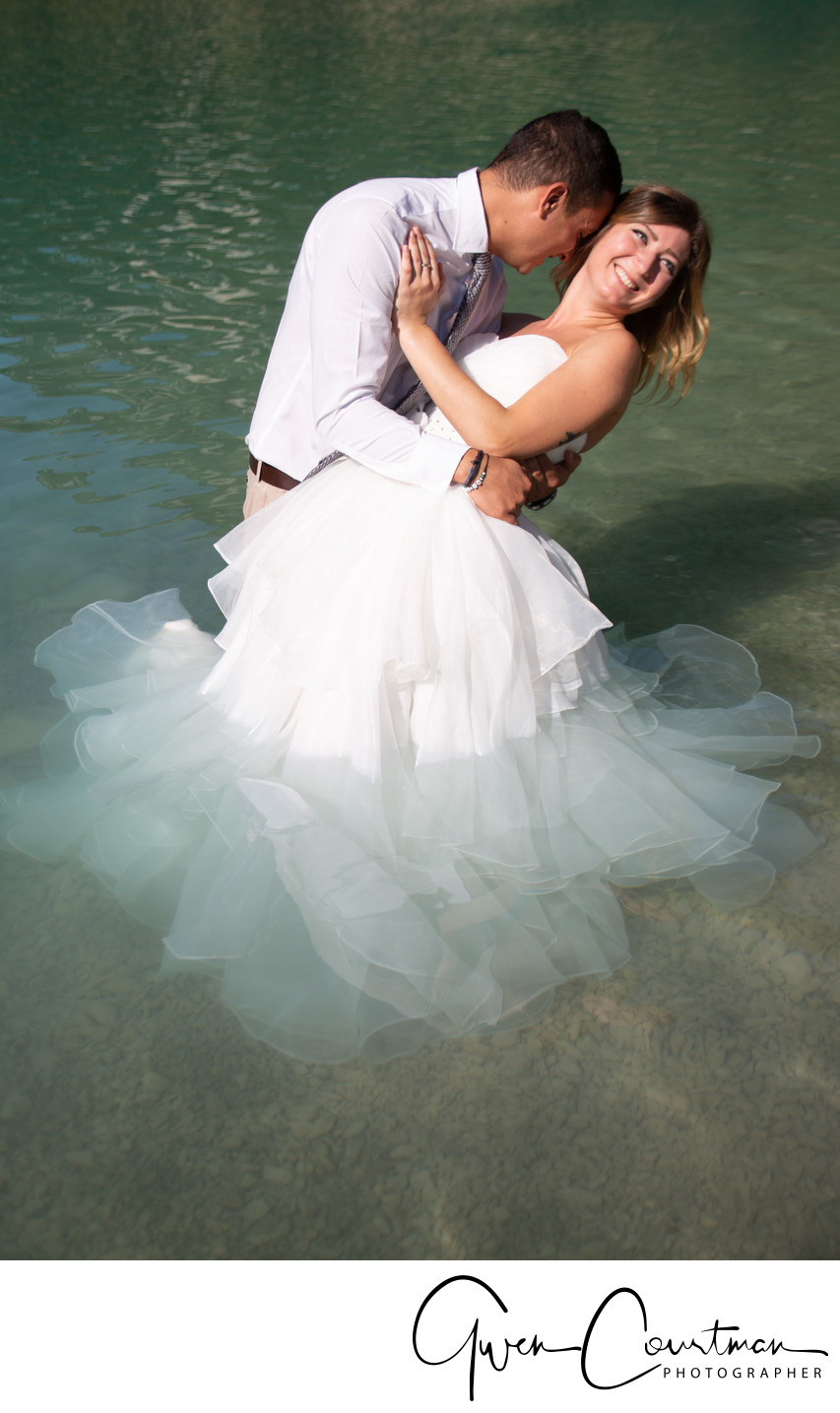 Drown the gown session Italy, Lake Tenno, Trentino