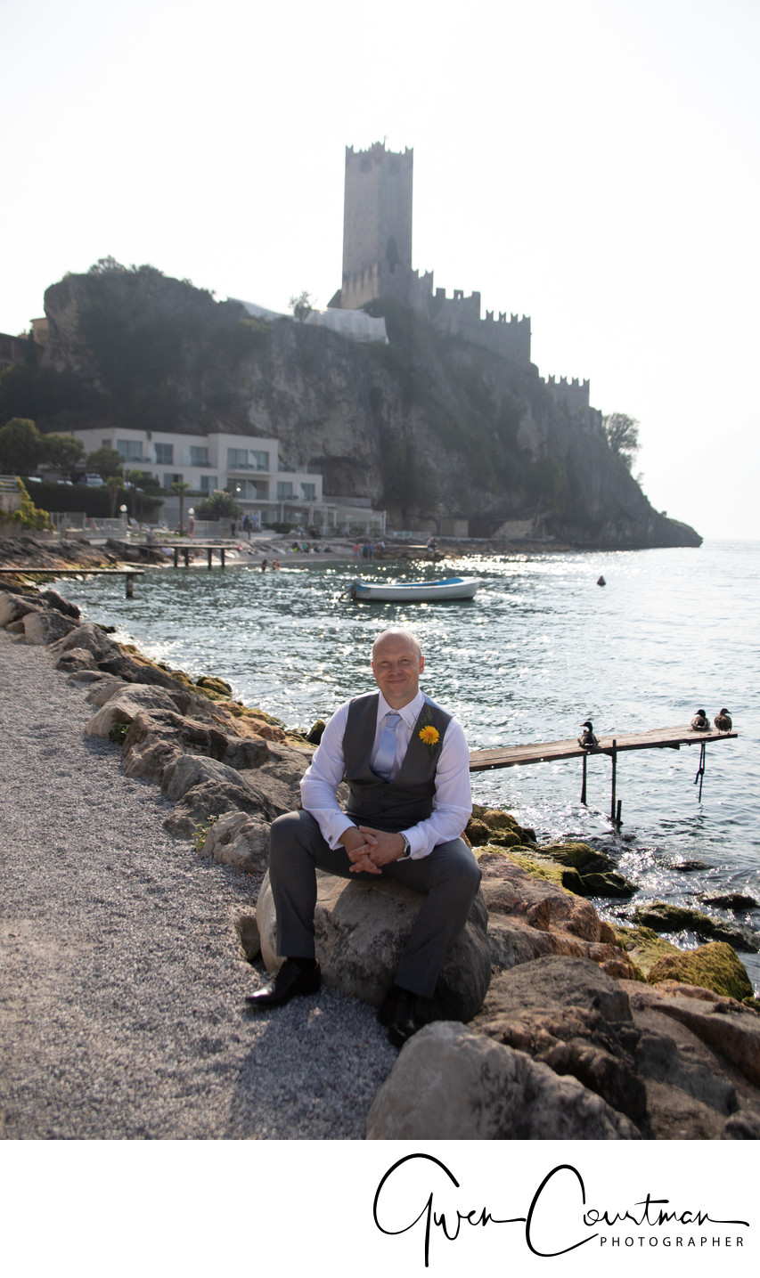 Carl being a model, Malcesine , Lake Garda, Italy