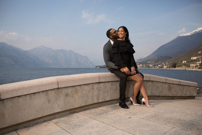 Engagement photos in Malcesine . Love in Italy.