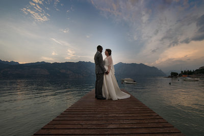 Dramatic Wedding Photographer on Lake Garda.