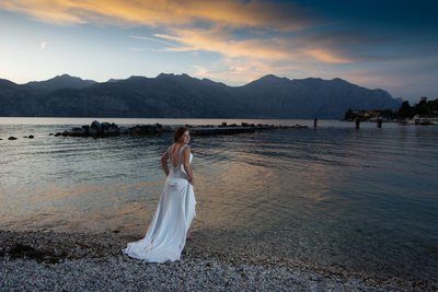 Sunset on Lake Garda, Malcesine, Italy