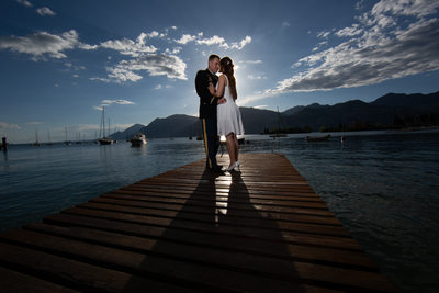 Adam and Alice, Jetty, Lake Garda, Italy
