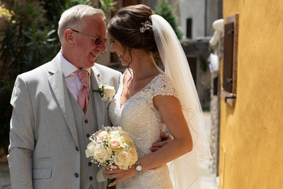 Father Daughter moments, Malcesine Castle Wedding.
