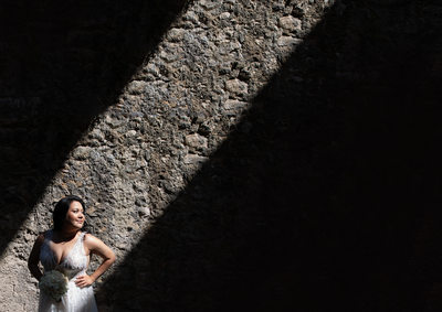 Shadows on Michelle, Italy Wedding Photography.