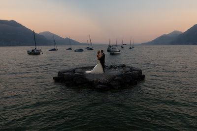 Romantic wedding photography in Italy, Lake Garda.