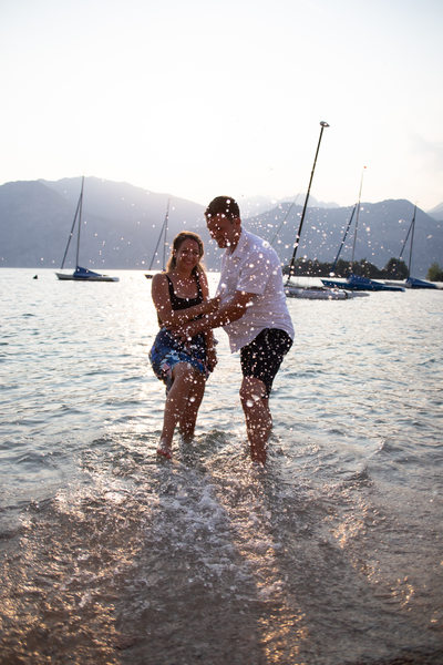 Fun Couples photography on Lake Garda