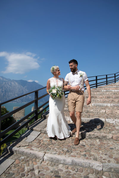 Em and Tom , Wedding Malcesine Castle, Lake Garda, IT