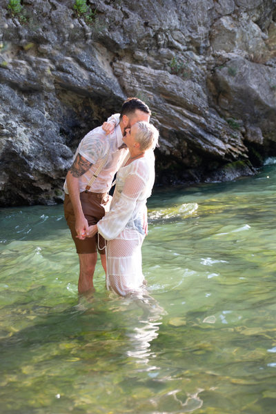 Tom and Emma, Kissing in Lake Garda, Italy