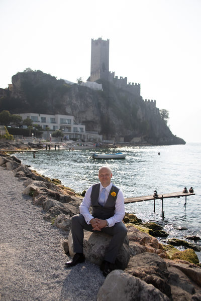 Carl being a model, Malcesine , Lake Garda, Italy