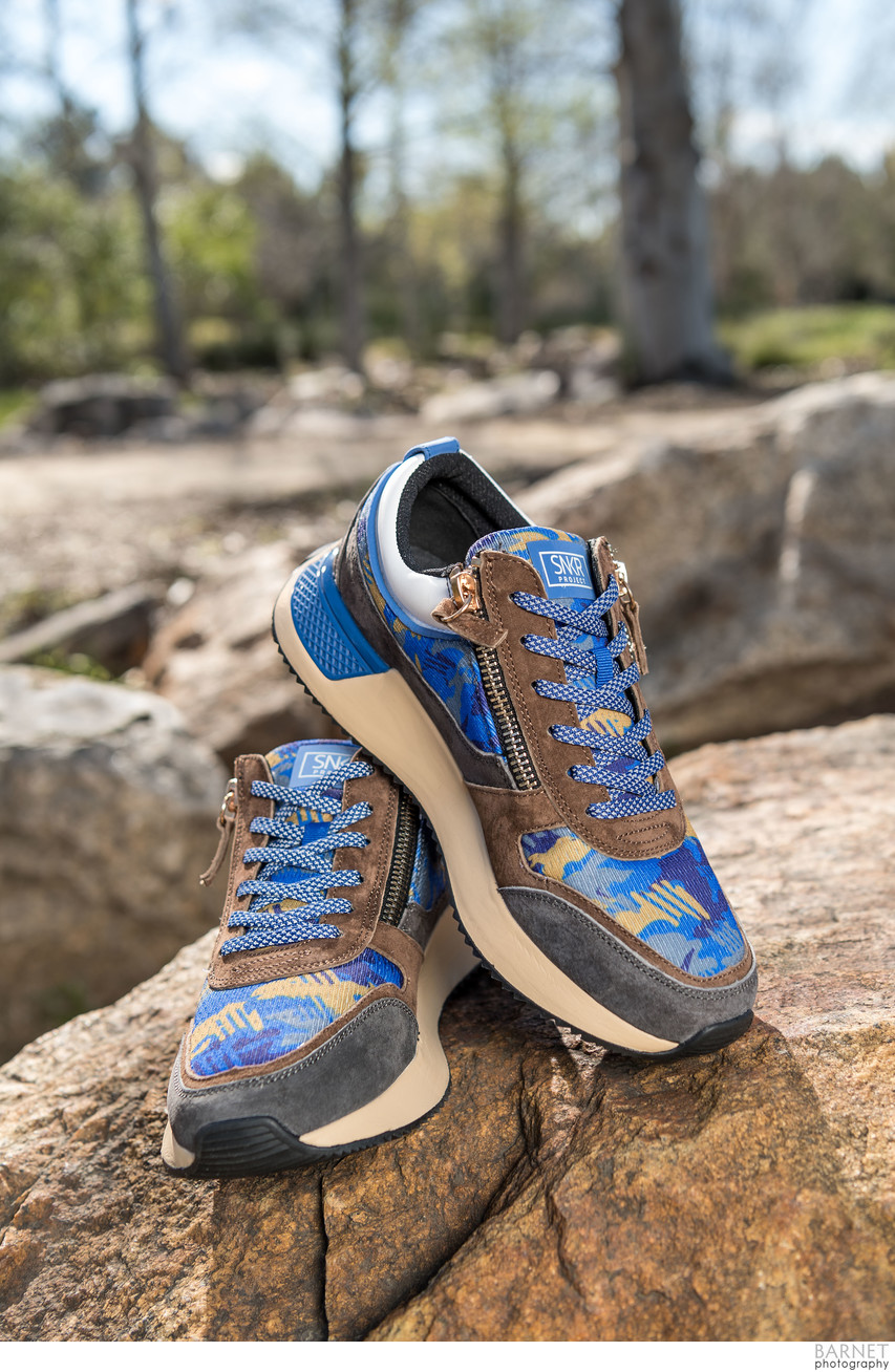 Outdoor athletic footwear photography 