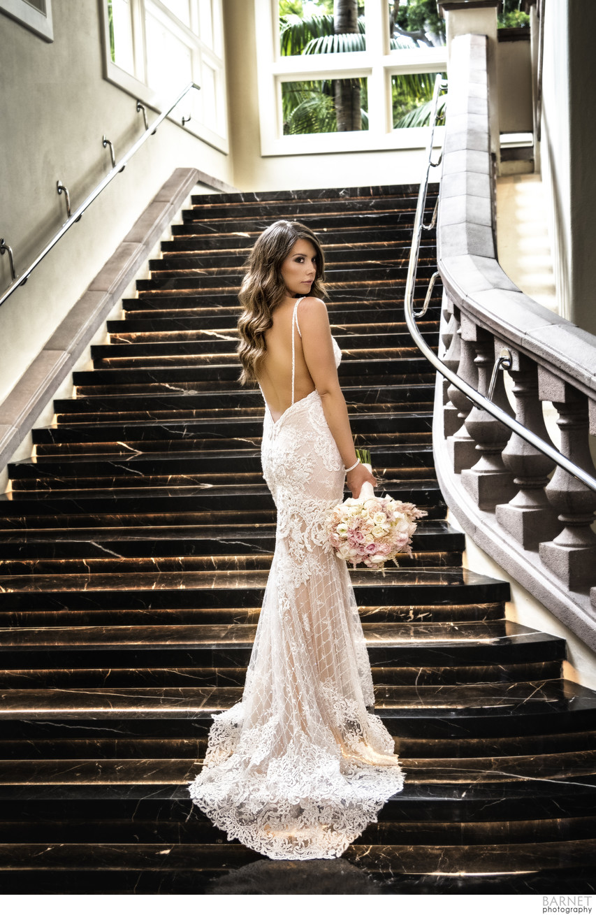 Ritz Carlton Laguna Staircase Wedding Photography