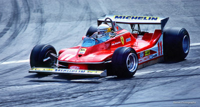 Jody Scheckter in his Ferrari