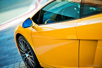 Yellow Lamborghini Gallardo Portrait