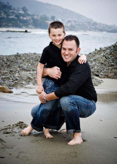 Father and Son Beach Portrait
