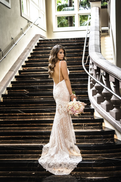Ritz Carlton Laguna Staircase Wedding Photography