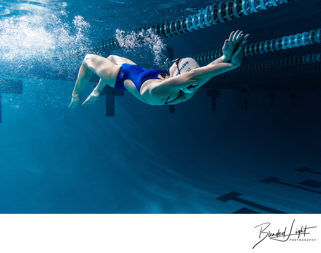 Columbia SC Swimmer Underwater backstroke turn