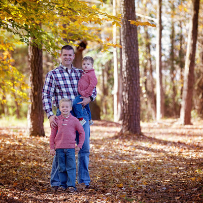 Fall family portrait session in Greenville NC