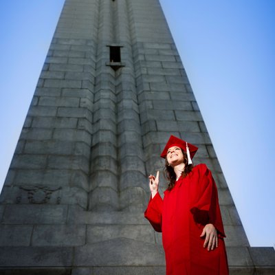 Raleigh Photographer NCSU Senior Portrait at Belltower