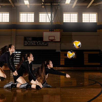 Senior volleyball player sports image composite
