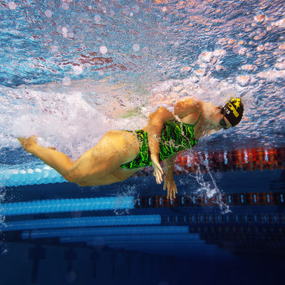 Swimmer Butterfly Stroke Underwater portrait