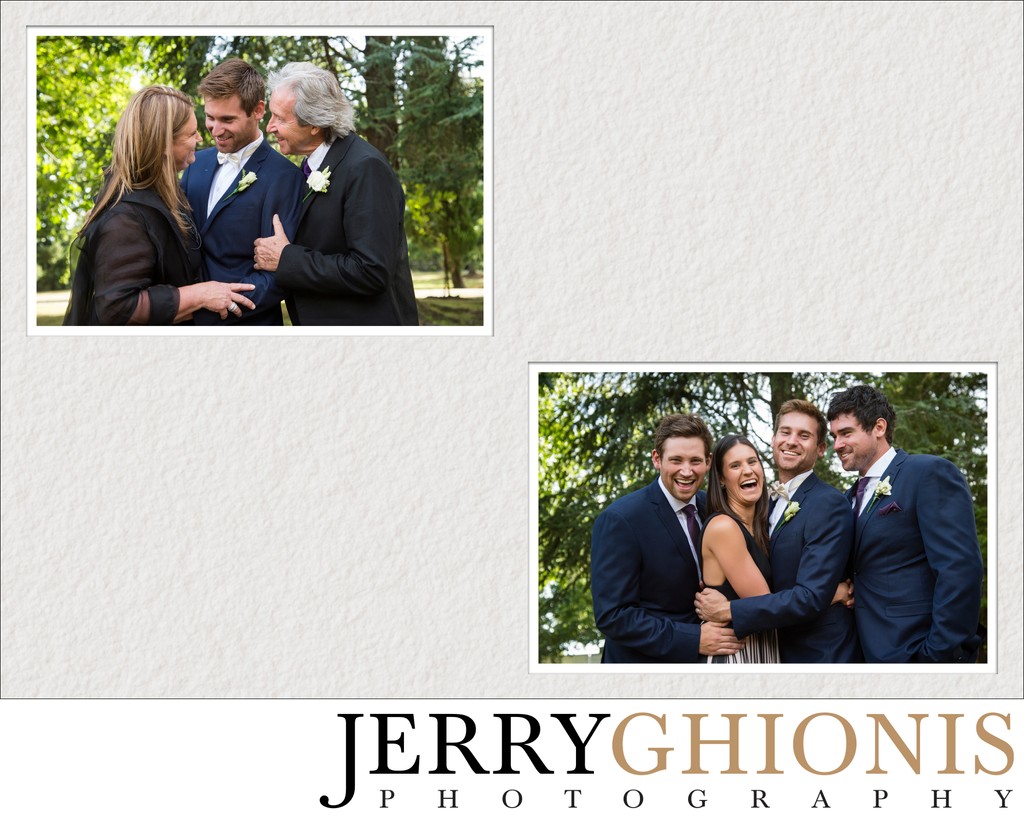 Groom Family Photos in Wedding Album
