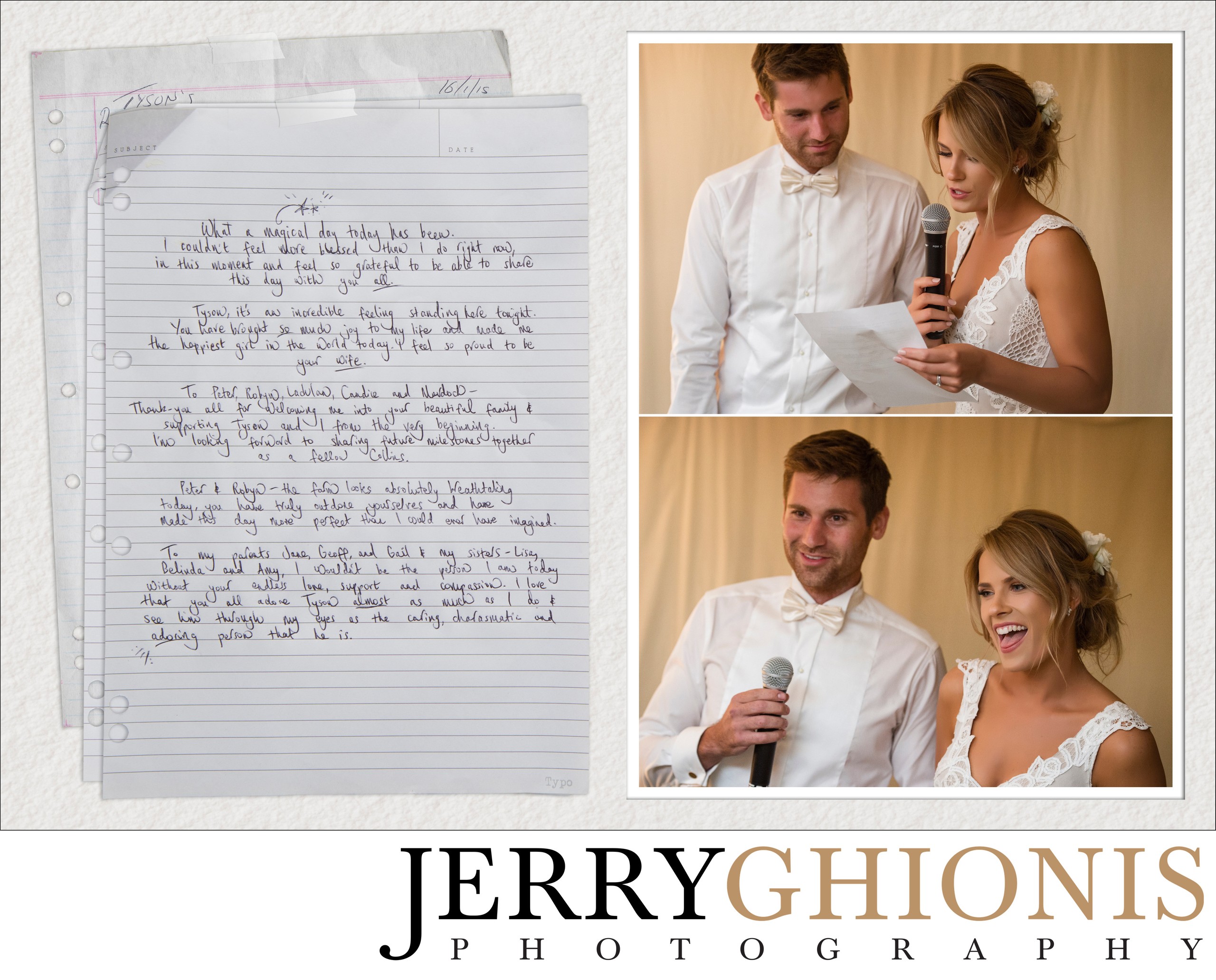 Bride and Groom Thank You Speech