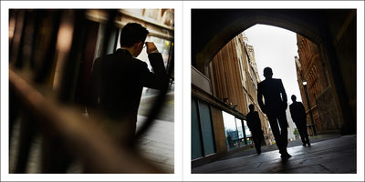 Architectural Portraits of Groom and Groomsmen